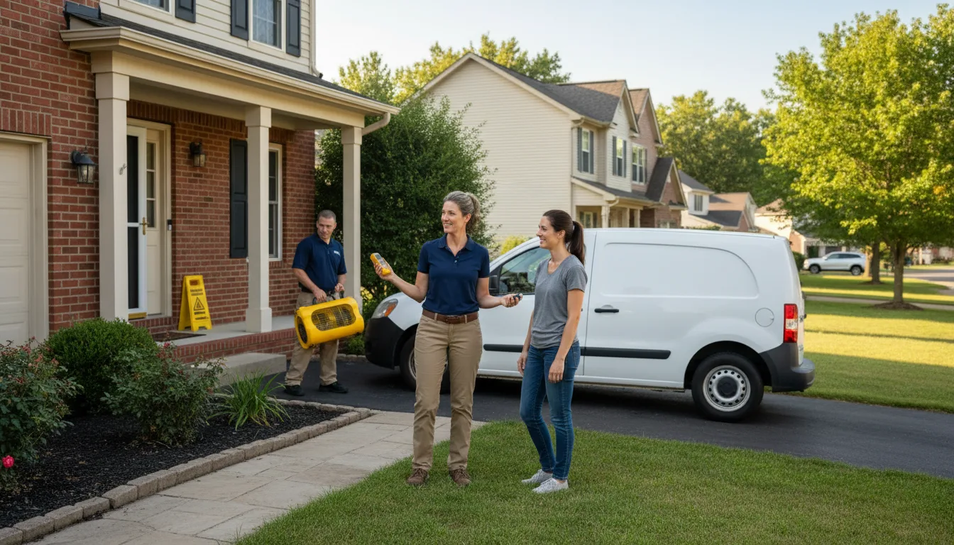 Residential water damage restoration in Hostetter, PA